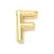 Rack Plating Brass Pendants, Balloon Letter Charm, for Personalized Name Necklaces Making, Long-Lasting Plated, Lead Free & Cadmium Free, Real 18K Gold Plated, Letter F, 22x14.5x5mm, hole: 3.5x2mm