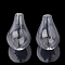 Handmade Blown Glass Beads, teardrop, Clear, 25~27x17mm, Hole: 2~3mm