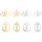 8Pcs 4 Styles 201 Stainless Steel Pendants, Buddhist Theme, Laser Cut, Hollow, Buddha & Lotus, Golden & Stainless Steel Color, 25~43x32~36.5x1mm, Hole: 1.6mm, 2pcs/style