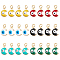 PandaHall 6 Colors Moon Charms, 24pcs Evil Eye Enamel Charms Pendants Luck Turkish Eye Dangle Charms for Halloween Birthday Necklace Earring Bracelet Jewelry Making