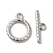 Non-Tarnish 304 Stainless Steel Toggle Clasps, Ring, Stainless Steel Color, 19x15x2mm, Hole: 3mm, Bar: 21x6x2mm, Hole: 3mm