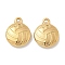 Ion Plating(IP) 304 Stainless Steel Pendants, Volleyball Charm, Real 18K Gold Plated, 17.5x14x4.5mm, Hole: 1.8mm