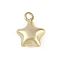 Brass Enamel Pendants, Cadmium Free & Nickel Free & Lead Free, Plated With 18k Gold Charms, Star, 14x11x5.5mm, Hole: 1.5mm