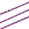Spray Painted Brass Box Chains, Venetian Chains, with Spool, Unwelded, Violet, 2x2.5x2.5mm