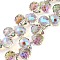 Electroplate Glass Beads Strands, Teardrop, Violet, 10~11x8mm, Hole: 1mm, about 93pcs/strand, 62cm