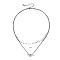 Non-Tarnish 304 Stainless Steel Double Layered Ball Pendant Necklaces, Everyday Fashion, Stainless Steel Color, 18.11 inch(46cm)