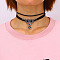 Alloy & Resin Snake Pendant Faux Suede Choker Double Layer Necklaces for Women, Black, Antique Silver, 11.81~15.75 inch(30~40cm), 2pcs/set