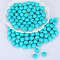 Round Silicone Focal Beads, Turquoise, 15mm, Hole: 2mm