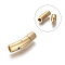 Ion Plating(IP) 304 Stainless Steel Bayonet Clasps, Column, Matte Gold Color, 28~28.7x7x8mm, Hole: 5mm