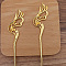 Fhoenix Alloy Hair Stick, Golden, 155x28mm