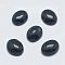 Natural Dyed & Heated Black Agate Cabochons, Oval, 10x8x4mm