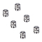 UNICRAFTALE 6pcs Buddha Metal Bead 1.5mm Stainless Steel Beads Antique Silver Beads Spacer Beads 9mm Wide Metal Loose Beads Bracelet Beads for Jewelry Making