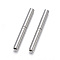 Non-Tarnish 304 Stainless Steel Bayonet Clasps, Column, Stainless Steel Color, 21x2.5mm, Hole: 1.7mm