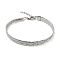 Non-Tarnish 304 Stainless Steel Herringbone Chain Bracelet, Stainless Steel Color, 7-1/8 inch(18cm), Extension Chain: 30mm