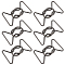 6Pcs Alloy Belt Buckles, Belt Clasp for DIY Woman Belt Accessories, 8 Shape, Gunmetal, 69x45x18mm