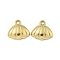 Ion Plating(IP) 304 Stainless Steel Pendants, Shell Shape Charms, Real 18K Gold Plated, 13x13x3.5mm, Hole: 2mm