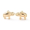 Brass Pendants, Cadmium Free & Nickel Free & Lead Free, Elephant, Real 18K Gold Plated, 11x15x6mm, Hole: 1.2mm