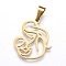 Mother's Day 304 Stainless Steel Pendants, Laser Cut, Hollow Mother and Baby, Golden, 18x16x1mm, Hole: 3x5mm