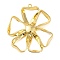 Rack Plating Alloy Pendants, Cadmium Free & Nickel Free & Lead Free, Flower, Golden, 46.5x42.5x5mm, Hole: 2mm
