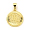 Brass Pendants, Cadmium Free & Nickel Free & Lead Free, Real 18K Gold Plated, Flat Round with Constellations, Scorpio, 24x20.5x2mm, Hole: 8x3.5mm