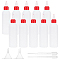 Plastic Squeeze Bottle, Liqiud Bottle, with Plastic Funnel Hopper, Plastic Dropper, White, 39.5x151mm, Capacity: 120ml(4.06 fl. oz), 12pcs