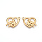 304 Stainless Steel Pendants, Ion Plating(IP), Heart & Girl Charms, Real 18K Gold Plated, 30.5x22x3mm, Hole: 1.6mm