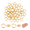 60Pcs 202 Stainless Steel Link Rings, Round, Golden, Golden, 7x2mm, Inner Diameter: 5mm