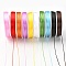 10 Rolls 10 Colors Flat Elastic Crystal String, Elastic Beading Thread, for Stretch Bracelet Making, Mixed Color, 0.5mm, about about 21.87 Yards(20m)/Roll, 1 roll/color