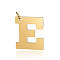 201 Stainless Steel Pendants, Letter, Golden, Letter.E, 29.5x25x1.5mm, Hole: 4.5mm