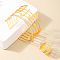 Musical Note Alloy Hollow Cuff Bangles & Rings Sets, Golden, Inner Diameter: 17.5mm