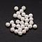 Shell Pearl Beads, Round, Grade A, Half Drilled, White, 3~3.5mm, Hole: 1mm