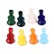 Opaque Glass Beads, Guitar, Mixed Color, 17.5~18x9x4mm, Hole: 1mm