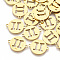 201 Stainless Steel Links connectors, Laser Cut Links, Flat Round, Golden, 20x15x1mm, Hole: 1.8mm