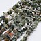 Natural Indian Agate Beads Strands, Chip, Light Sea Green, 3~5x7~13x2~4mm, Hole: 0.4mm, 80~81cm