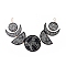 Moon Phase Wood Hanging Wall Decorations, with Cotton Thread Tassels, for Home Wall Decorations, Leaf Pattern, 793mm