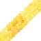 Natural Yellow Opal Beads Strands, Faceted, Round, 3mm, Hole: 0.7mm, about 132pcs/strand, 15.16''~15.55''(38.5~39.5cm)