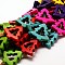 Christmas Trees Synthetic Turquoise Beads Strands, Dyed, Mixed Color, 30x30x6mm, Hole: 1mm, about 200pcs/1000g