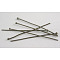 Brass Ball Head Pins, Gunmetal, 70x0.6mm, 22 Gauge, Head: 1. 5mm, about 112pcs/20g