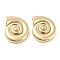 Rack Plating Brass Pendants, Cadmium Free & Nickel Free & Lead Free, Spiral Shell Shape, Real 18K Gold Plated, 25x21x6mm, Hole: 3mm