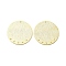 Brass Chandelier Component Links, Cadmium Free & Lead Free, Flat Round, Real 24K Gold Plated, 25x0.5mm, Hole: 1mm