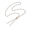 304 Stainless Steel Slider Necklace Makings, with Satellite Chains and Brass Slider Beads, Golden & Stainless Steel Color, 23.62 inch(60cm)