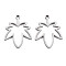 Non-Tarnish 304 Stainless Steel Pendants, Laser Cut, Leaf, Stainless Steel Color, 23x17x1mm, Hole: 1.6mm
