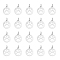 UNICRAFTALE 20pcs 14mm Flat Round with Dog Paw Prints Pendants 304 Stainless Steel Charms Silver Tones 4mm Large Hole Dog Paw Charm for DIY Necklace Bracelet Jewelry Making Craft
