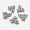 Alloy Rhinestone Connector Settings, Lead Free, Nickel Free and Cadmium Free, Flat Round, Gunmetal, 23x19x2mm, Hole: 1mm, Fit for 1.2mm Rhinestone