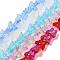 Transparent Glass Beads Strands, Butterfy, Mixed Color, 12.5x15.5x5mm, Hole: 1mm, about 25pcs/strand, 9.84 inch(25cm)