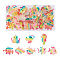 32pcs 8 style Ocean Theme Transparent Resin Pendants, with Glitter Powder and Platinum Tone Iron Loops, Sea Animal Charm, Octopus/Sea Horse/Fish/Crab Pattern, Colorful, 25.5~34x18~30x8~9mm, Hole: 2mm, 4pcs/style