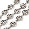 304 Stainless Steel Flat Round with Coin Pattern Link Chains, Unwelded, with Spool, Stainless Steel Color, 10x1mm, 5m/roll