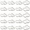 304 Stainless Steel Charms, Heart to Heart, Stainless Steel Color, 14x20x1.5mm, 60pcs/box