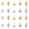 140Pcs 10 Styles Alloy Pendants, Leaf/Gingko Leaf/Maple Leaf, Antique Silver & Golden, 18~29x10.5~15x1~2mm, Hole: 1~1.8mm, 14pcs/style