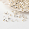 Grade A Glass Seed Beads, Hexagon(Two Cut), Silver Lined, Clear, 2~3x1.5~2mm, Hole: 0.5mm, about 37500pcs/pound